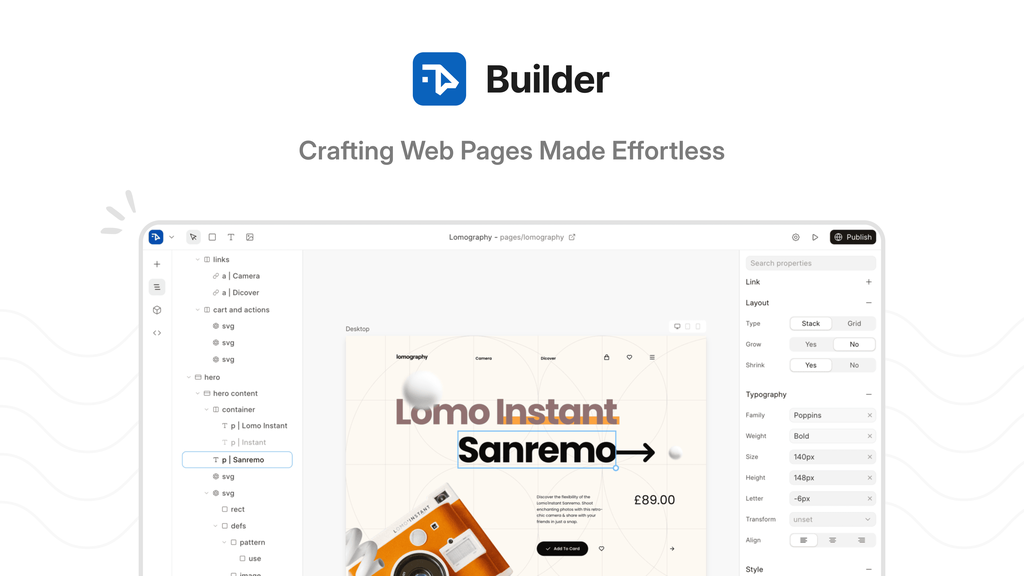 واجهة بناء الصفحات