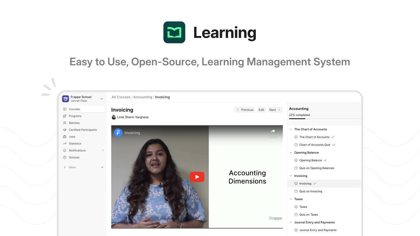 واجهة منصة التعلّم